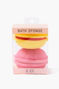MAGENTA/YELLOW Macaron Bath Sponge Set, image 2