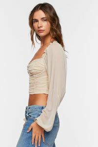 ASH BROWN Ruched Sweetheart Crop Top, image 2