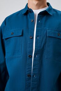 DARK BLUE Drop-Sleeve Button Jacket, image 6