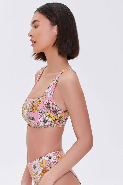 PINK/MULTI Floral Print Bikini Top, image 2