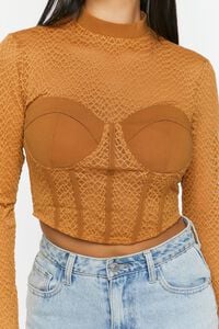CAMEL Netted Mesh Bustier Top, image 5