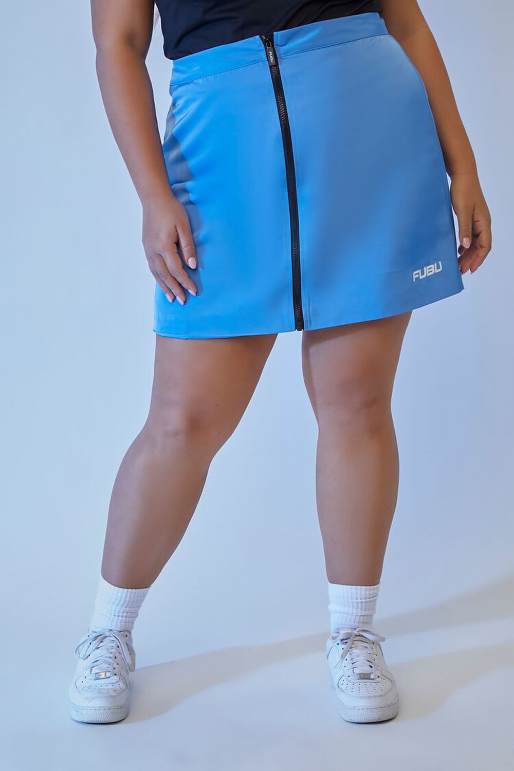 Plus Size Zip-Up FUBU Mini Skirt, image 2