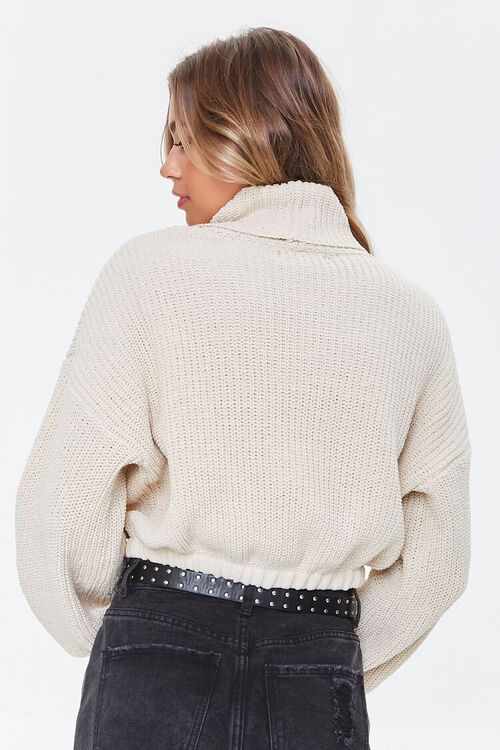 TAUPE Ribbed Turtleneck Sweater, image 3