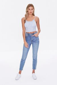 LIGHT BLUE Ruched Cropped Cami, image 4