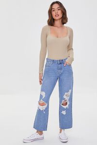 CAPPUCCINO Fitted Long-Sleeve Bodysuit, image 4