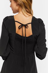 BLACK Tiered Peasant-Sleeve Midi Dress, image 6