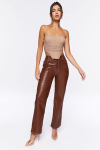 CHOCOLATE Faux Leather Ankle Pants, image 5