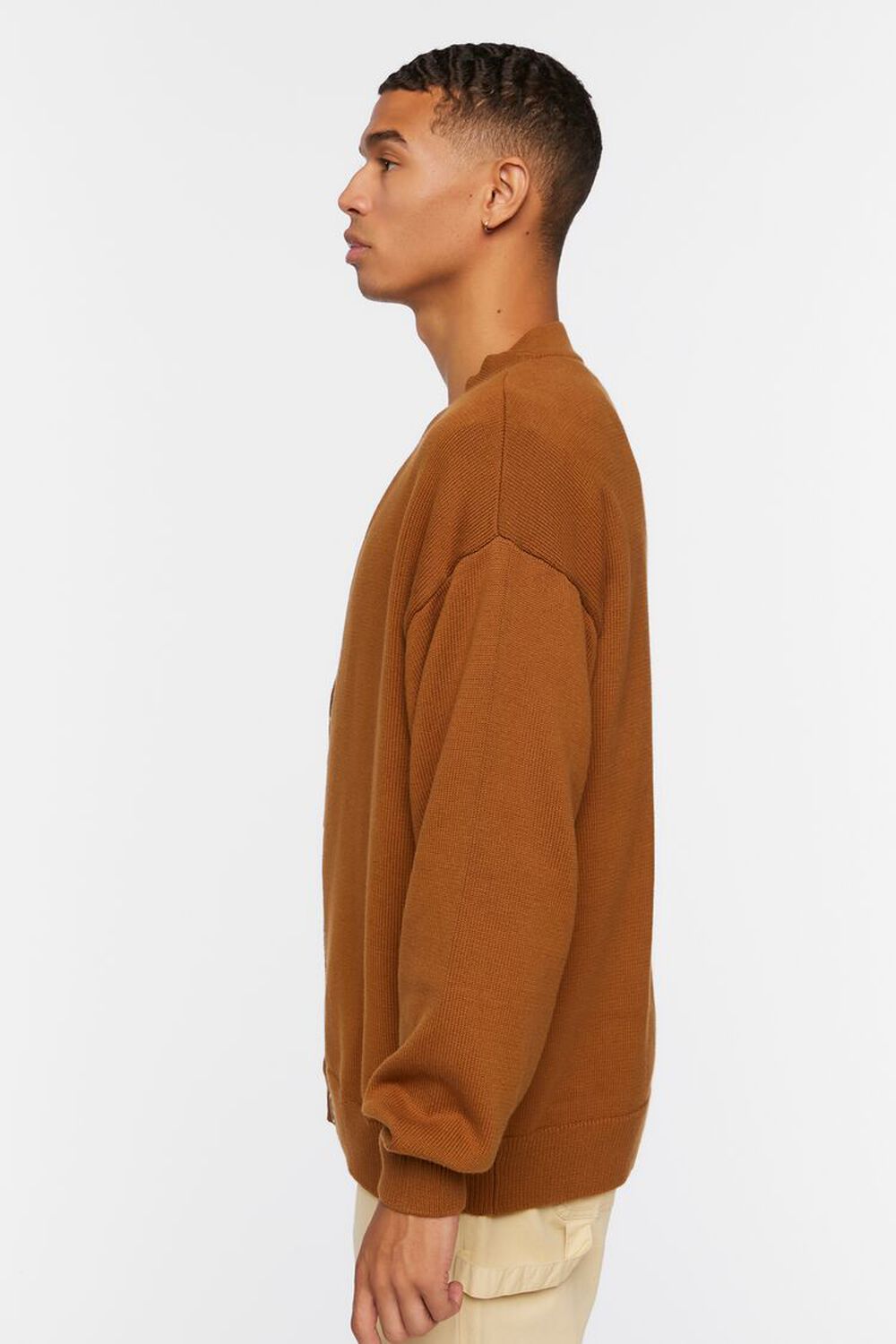 TAN Drop-Sleeve Cardigan Sweater, image 2