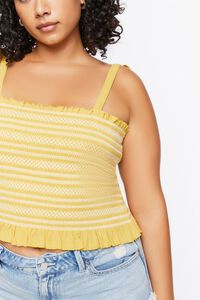 YELLOW GOLD Plus Size Tie-Strap Crop Top, image 5