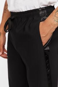 BLACK Side-Striped Straight Pants, image 5