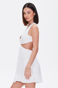 WHITE Cutout O-Ring Mini Dress, image 2