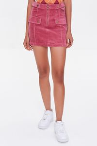 BERRY Corduroy O-Ring Mini Skirt, image 2