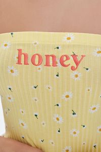 YELLOW/MULTI Honey Floral Print Tube Top, image 2