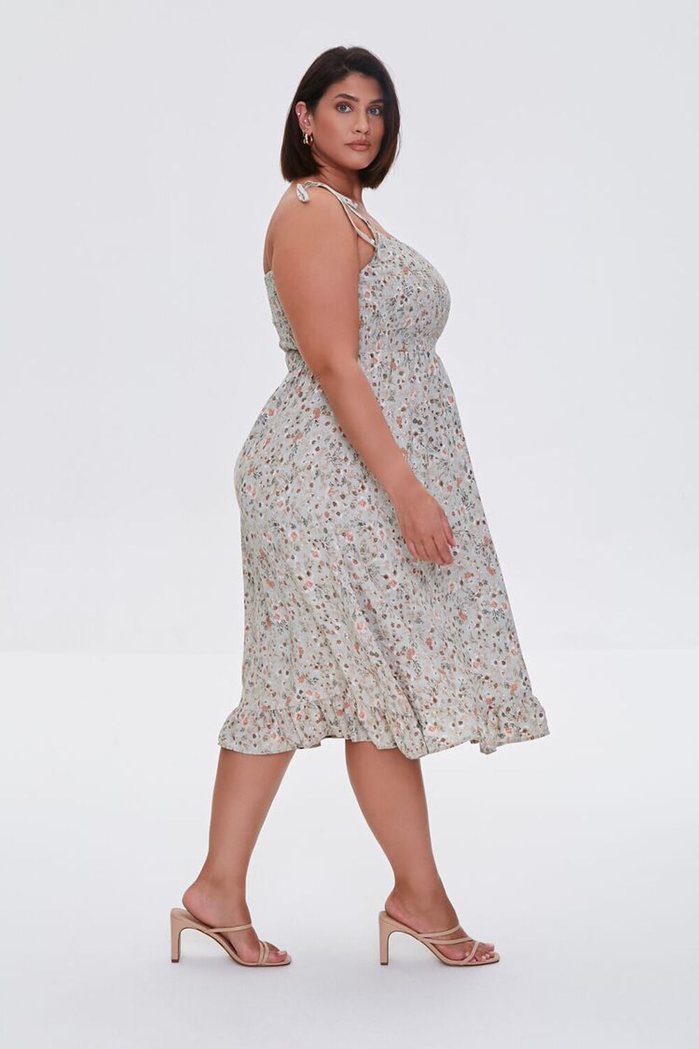 SAGE/MULTI Plus Size Floral Print Dress, image 2