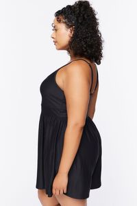 BLACK Plus Size Cami Romper, image 2