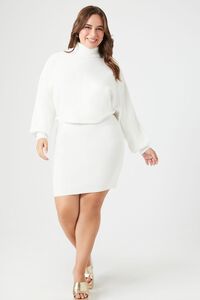 VANILLA Plus Size Ribbed Sweater & Skirt Set, image 4