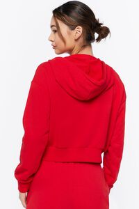 RAVISHING RED Basic Fleece Zip-Up Hoodie, image 3