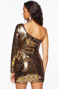 GOLD/MULTI Metallic Sequin Mini Dress, image 3