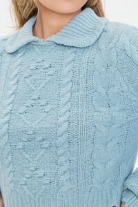 SAGE Scalloped Cable Knit Sweater, image 5