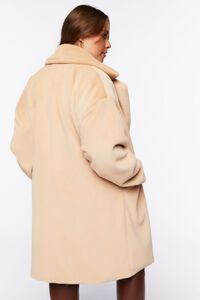 TAN Plus Size Faux Fur Coat, image 3