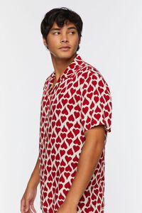 WHITE/RED Heart Print Short-Sleeve Shirt, image 3