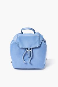 BLUE Drawstring Flap-Top Backpack, image 1