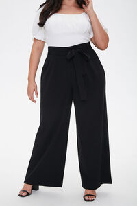 Plus Size Belted Wide-Leg Pants, image 2