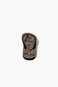 TAN/BLACK Tiger Striped Flip Flops, image 3