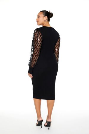 Plus Size Little Black Mini Dresses Sheer Long Sleeve Lace  Plus size mini  dresses, Casual wear dress, Long sleeve lace