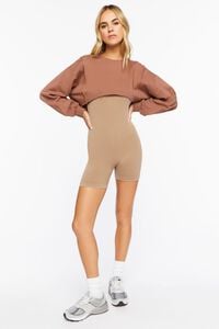 CAMEL Raw-Cut Cropped Pullover, image 4