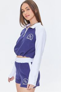 NAVY/WHITE Embroidered Beverly Hills Pullover, image 2