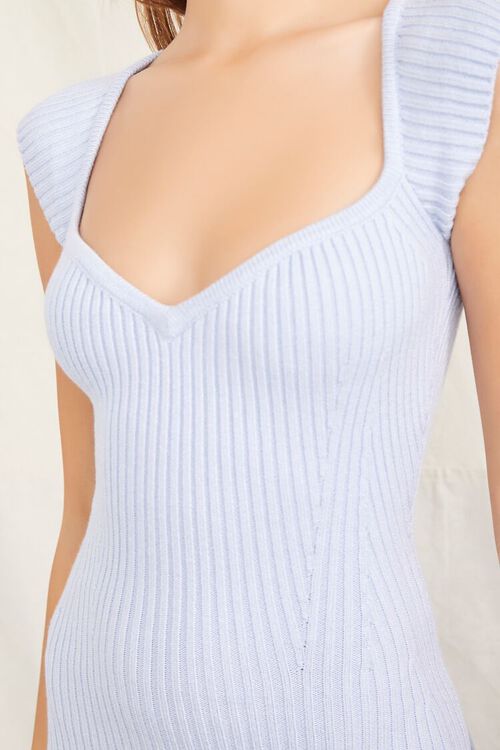 CRYSTAL Sweater-Knit Ribbed Midi Dress, image 5