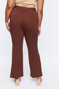CHOCOLATE Plus Size Belted Flare Pants, image 4