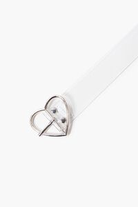 CLEAR/SILVER Heart-Buckle Clear Hip Belt, image 2