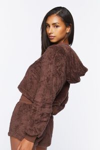 DEEP TAUPE Faux Shearling Lounge Hoodie, image 2