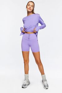 WISTERIA Active Long-Sleeve Raw-Cut Top, image 4