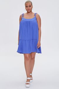 ROYAL BLUE  Plus Size Clip Dot Mini Dress, image 4