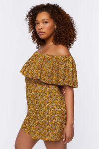 YELLOW/MULTI Plus Size Floral Off-the-Shoulder Romper, image 2