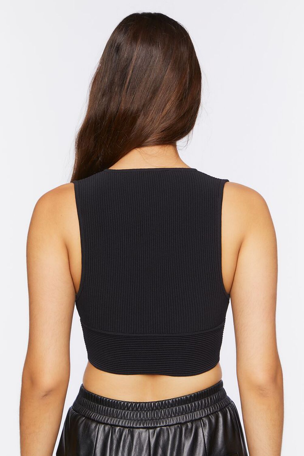 Sweater-Knit Cropped Tank Top, image 3