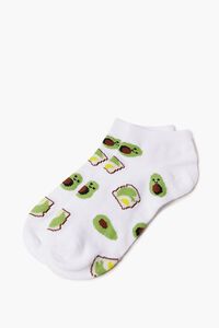 WHITE/MULTI Avocado Ankle Socks, image 2