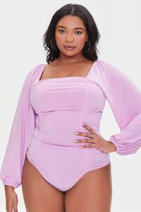 PINK Plus Size Ruched Bodysuit, image 5