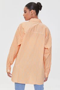 ORANGE/WHITE Striped Poplin Shirt, image 3