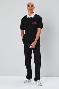 BLACK/MULTI Embroidered USA Polo Shirt, image 4