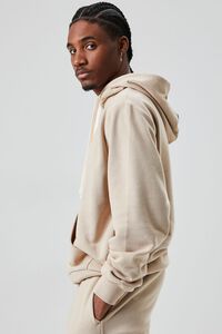 TAUPE French Terry Drawstring Hoodie, image 2