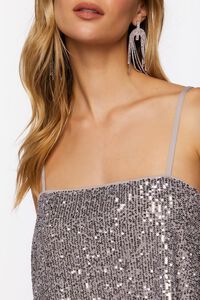 SILVER Sequin Cropped Cami, image 5