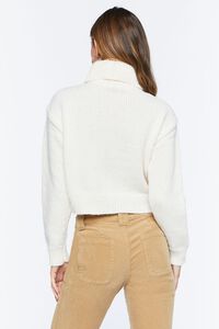 WHITE Turtleneck Marled Sweater, image 3