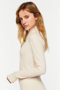 WINTER WHEAT Ribbed Zip-Up Top, image 2