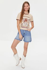 BROWN/MULTI Woodstock Graphic Cropped Ringer Tee, image 4