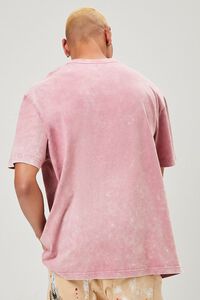 DUSTY PINK Oil Wash Crew Neck Tee, image 3