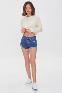 YELLOW/WHITE Striped Cropped Top, image 4